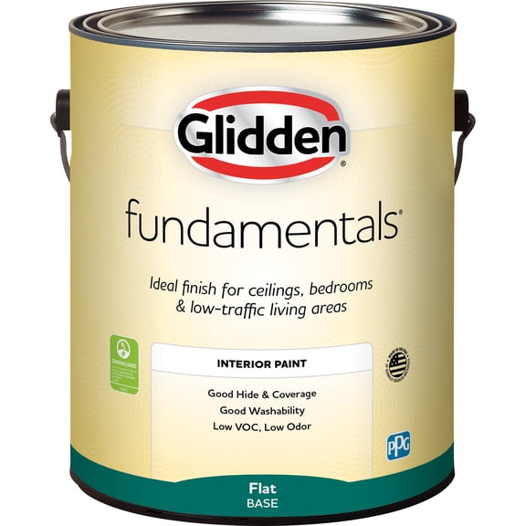 Glidden Fundamentals Tintable Base, Flat Interior Paint, 1 Gallon
