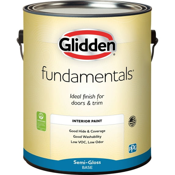 Glidden Fundamentals Tintable Base Semi-Gloss Interior Paint, 1 Gallon