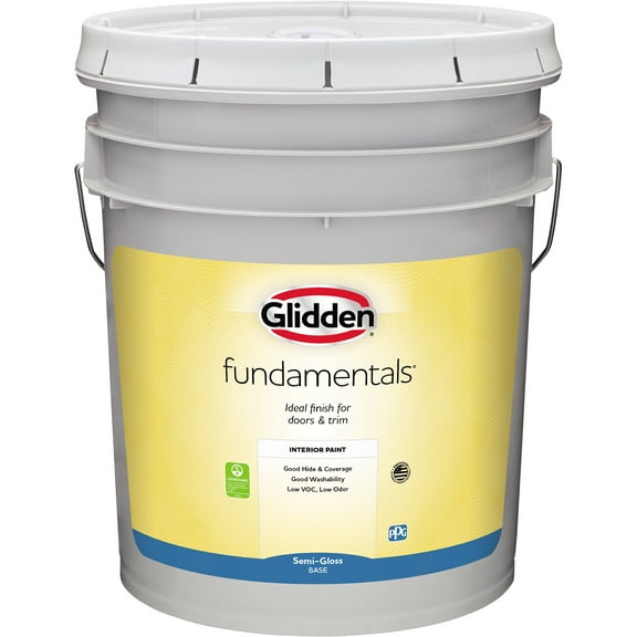 Glidden Fundamentals Tintable Base, Semi-Gloss Interior Paint, 5 Gallon