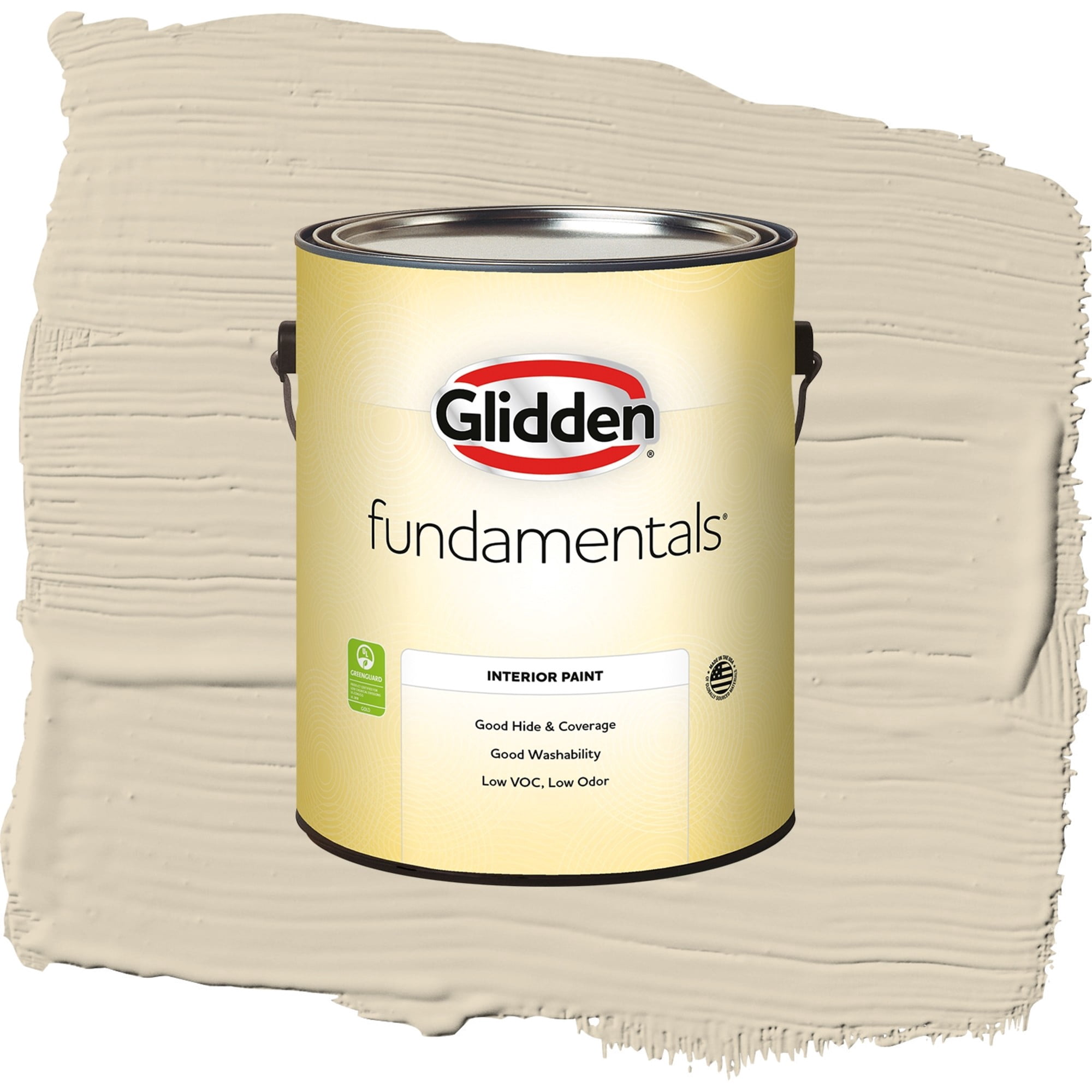Glidden Fundamentals Toasted Almond / Beige, Flat Interior Paint, 1 Gallon