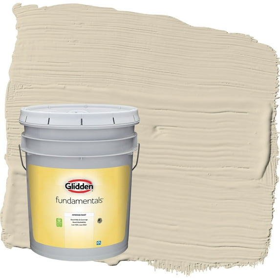 Glidden Fundamentals Toasted Almond / Beige Flat Interior Paint, 5 Gallon