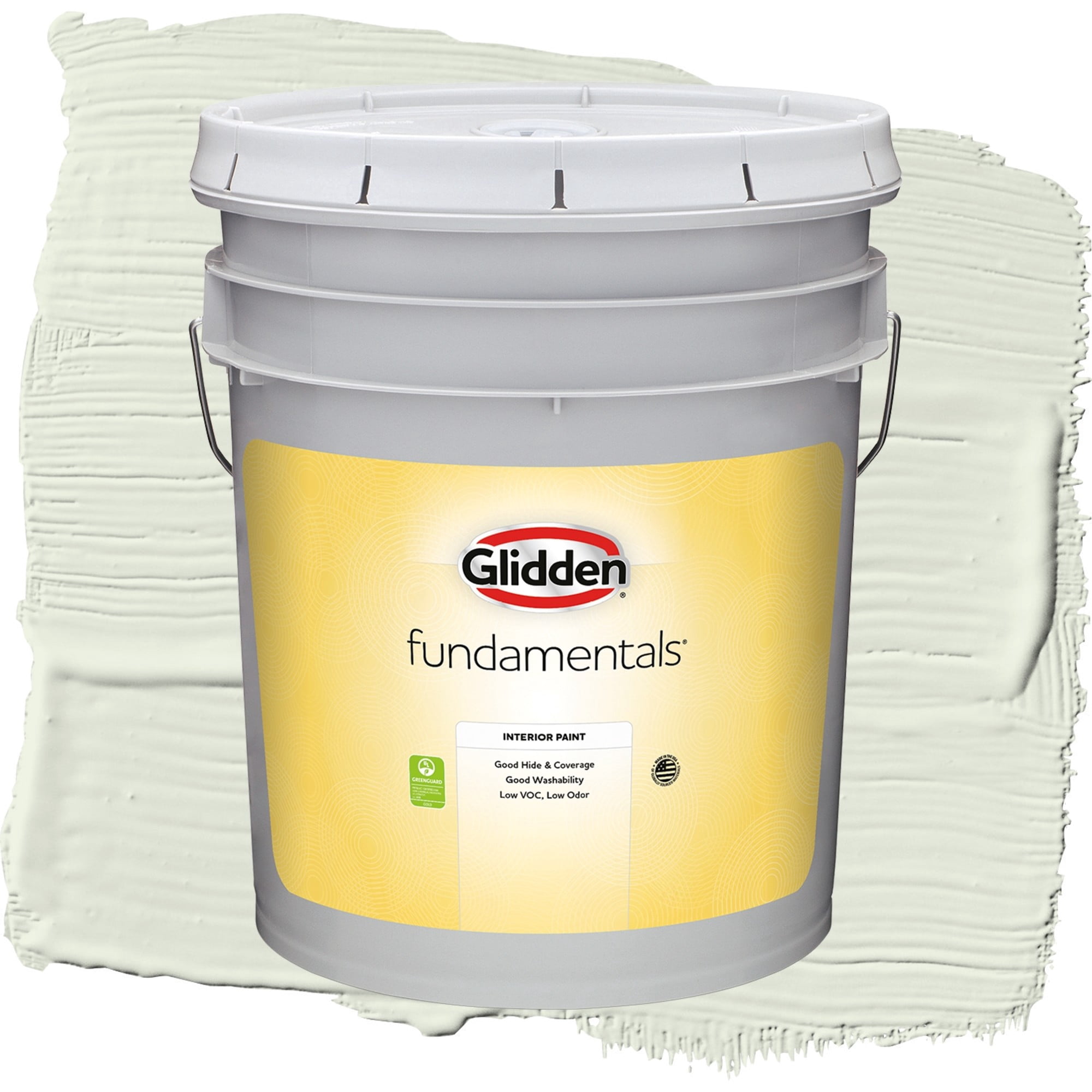 Glidden Fundamentals Touch of Lime / Green, Semi-Gloss Interior Paint, 5 Gallon