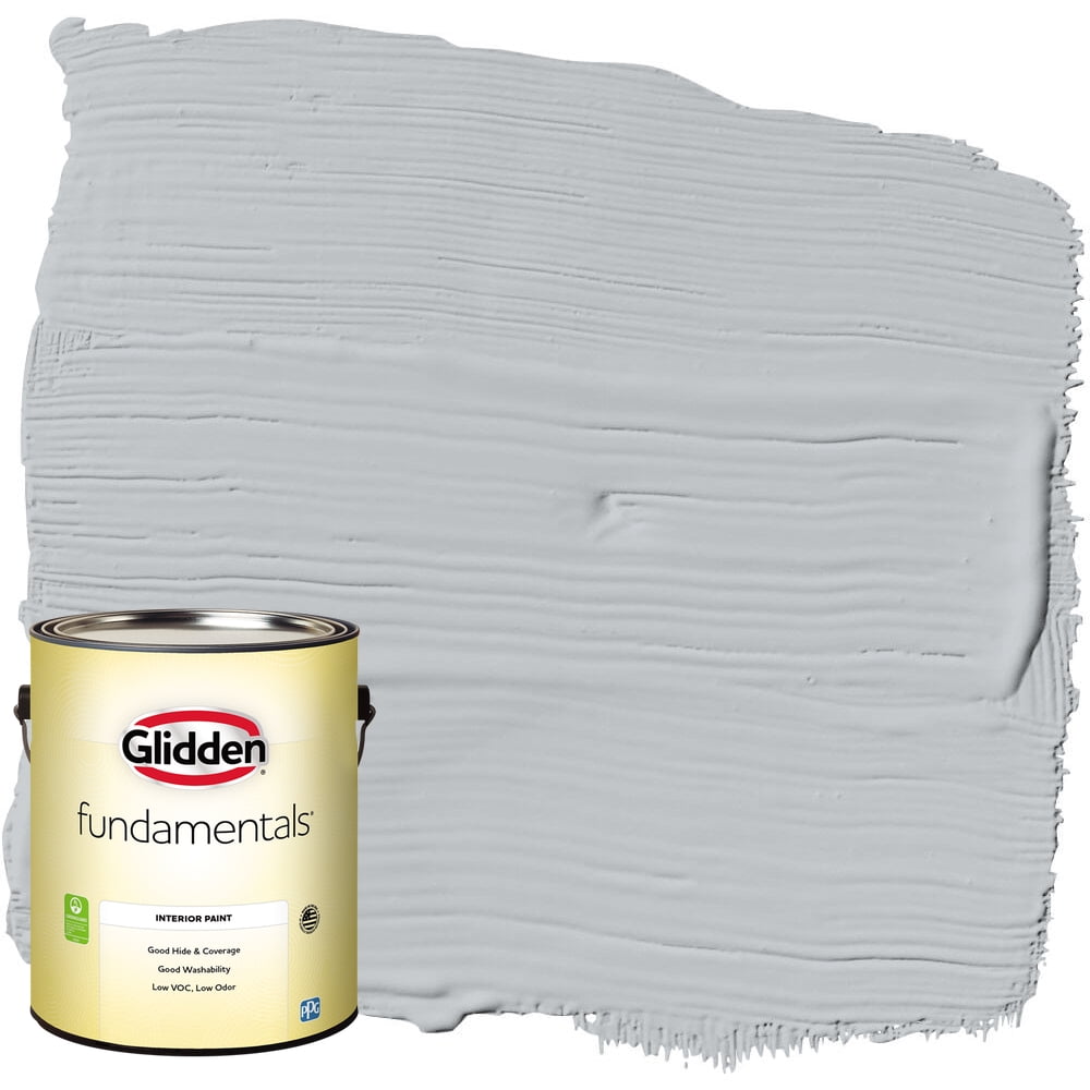 Glidden Fundamentals Train / Gray Flat Interior Paint, 1 Gallon