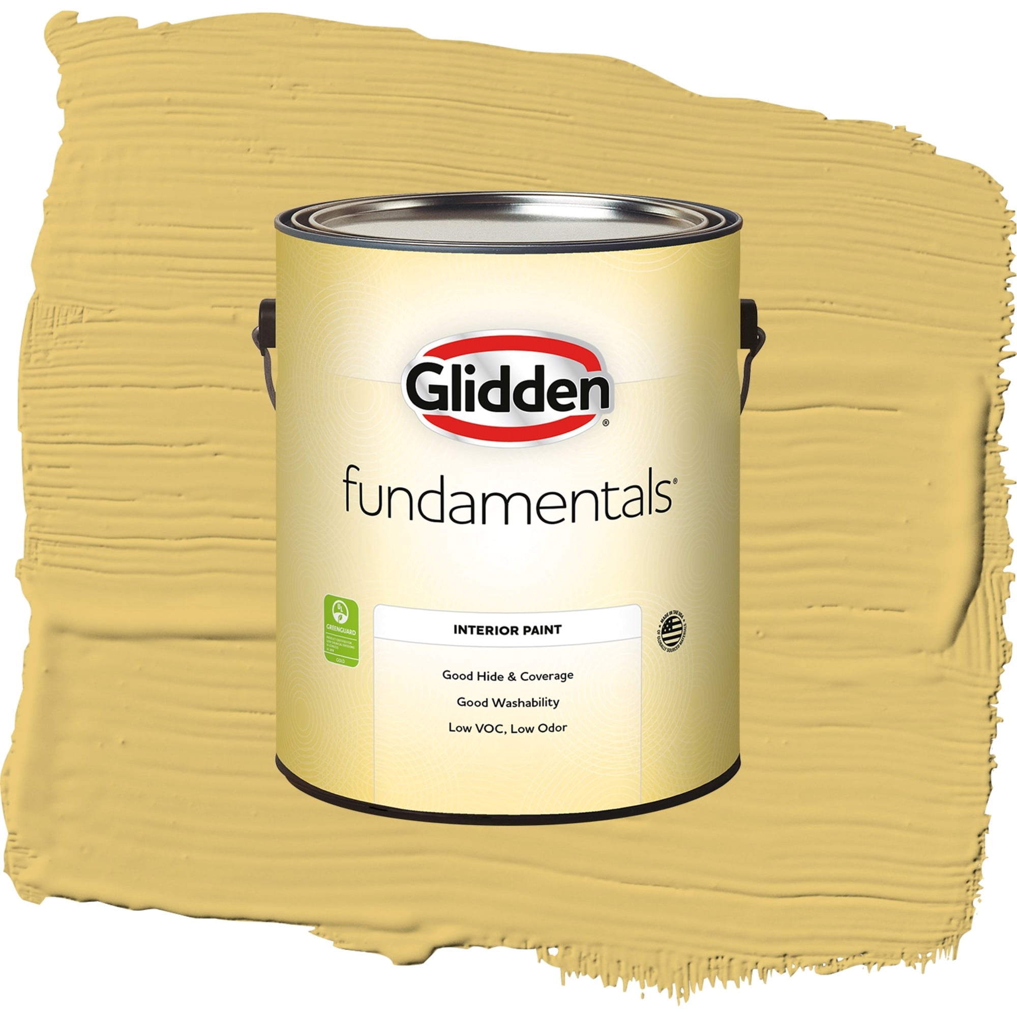 Glidden Fundamentals Tropical Siesta / Yellow, Semi-Gloss Interior Paint, 1 Gallon