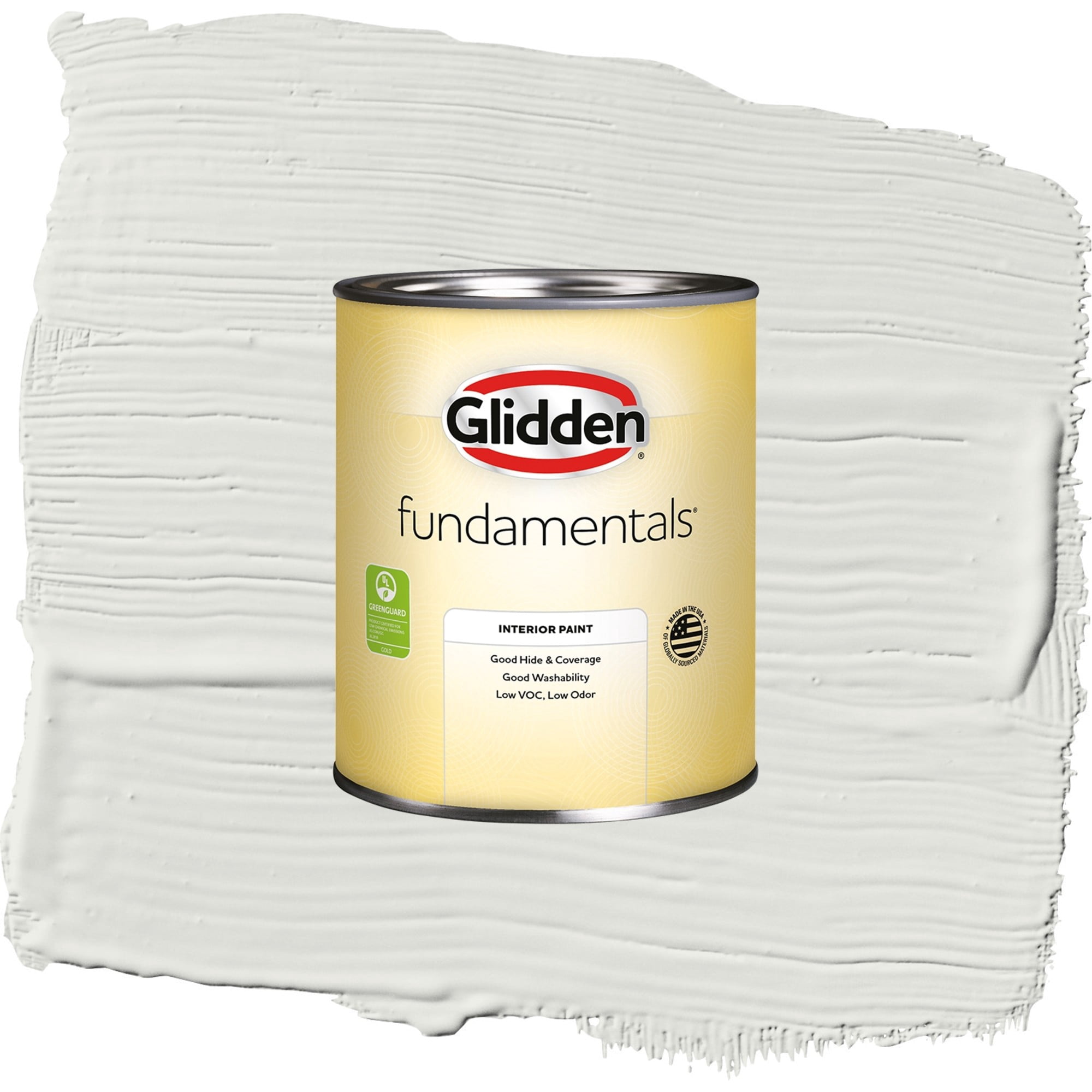 Glidden Fundamentals Tundra Frost / Grey, Flat Interior Paint, 1 Quart