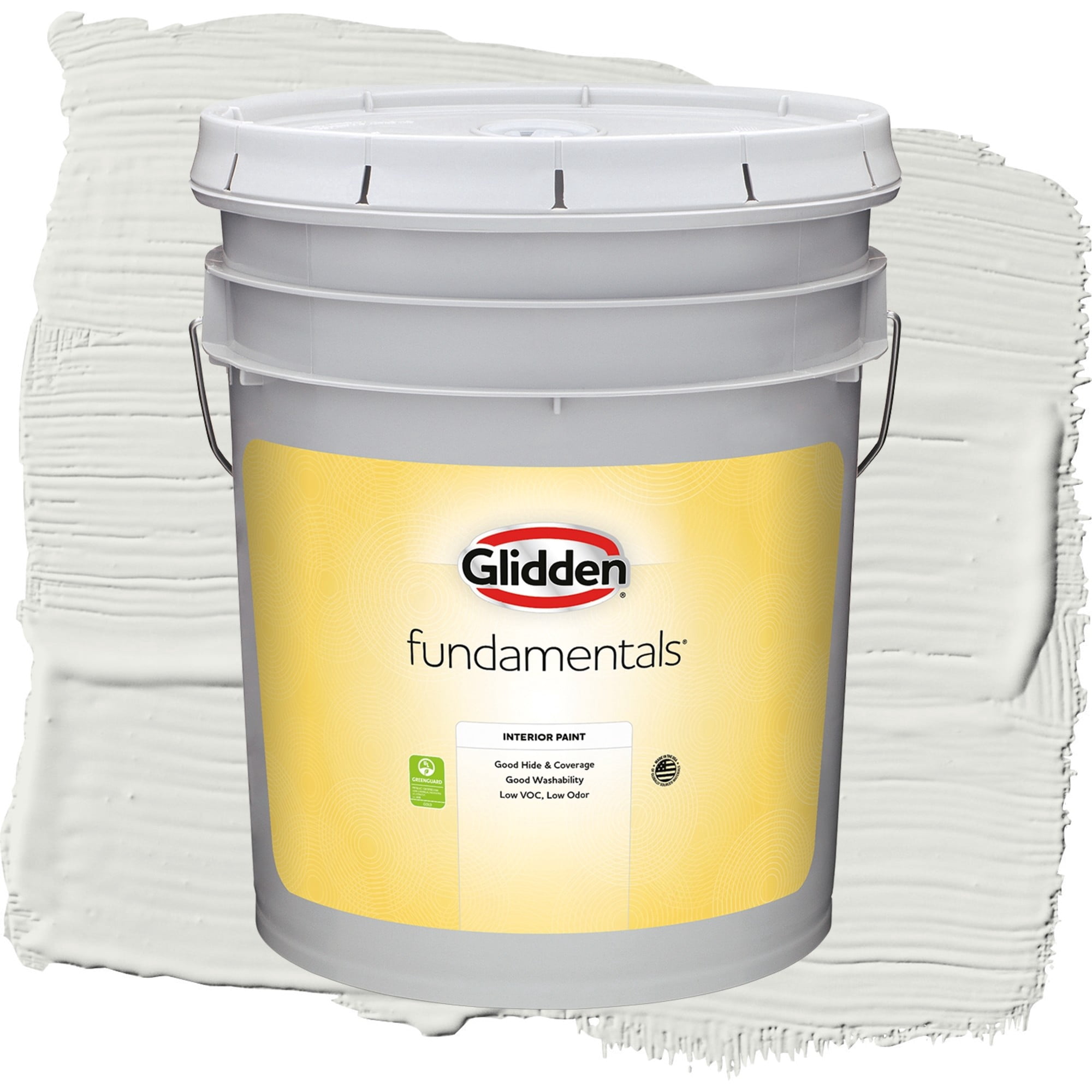 Glidden Fundamentals Tundra Frost / Grey, Flat Interior Paint, 5 Gallon