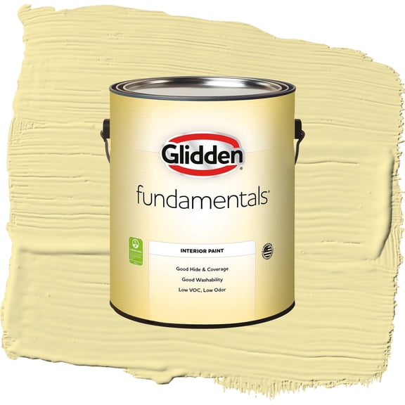 Glidden Fundamentals Turning Oakleaf / Yellow, Eggshell Interior Paint, 1 Gallon