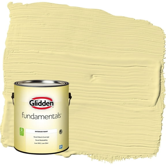 Glidden Fundamentals Turning Oakleaf / Yellow Eggshell Interior Paint, 1 Gallon