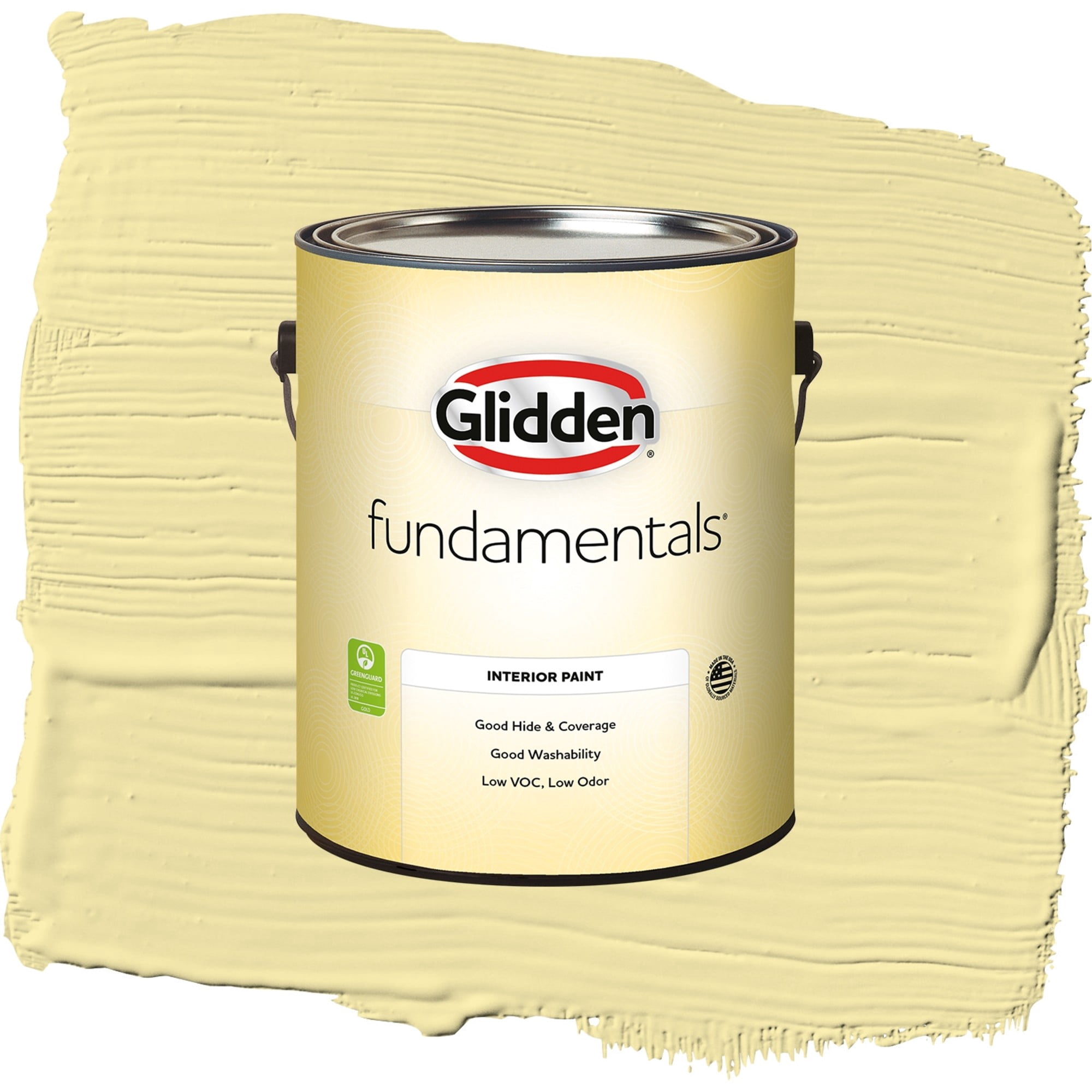 Glidden Fundamentals Turning Oakleaf / Yellow, Flat Interior Paint, 1 Gallon