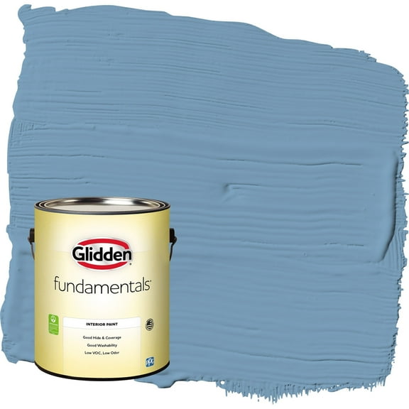 Glidden Fundamentals Walden Pond / Blue Eggshell Interior Paint, 1 Gallon