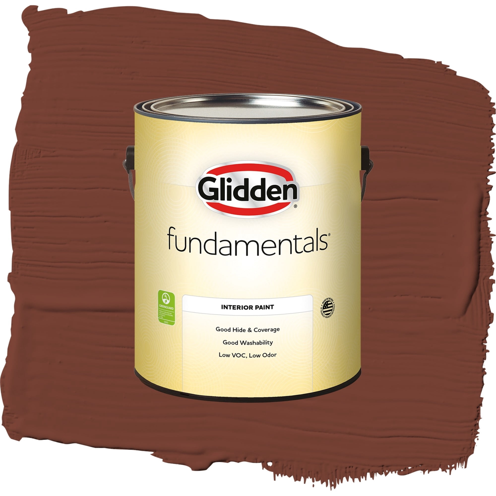 Glidden Fundamentals Warm Mahogany Eggshell Interior Paint and Primer, 1 Gallon