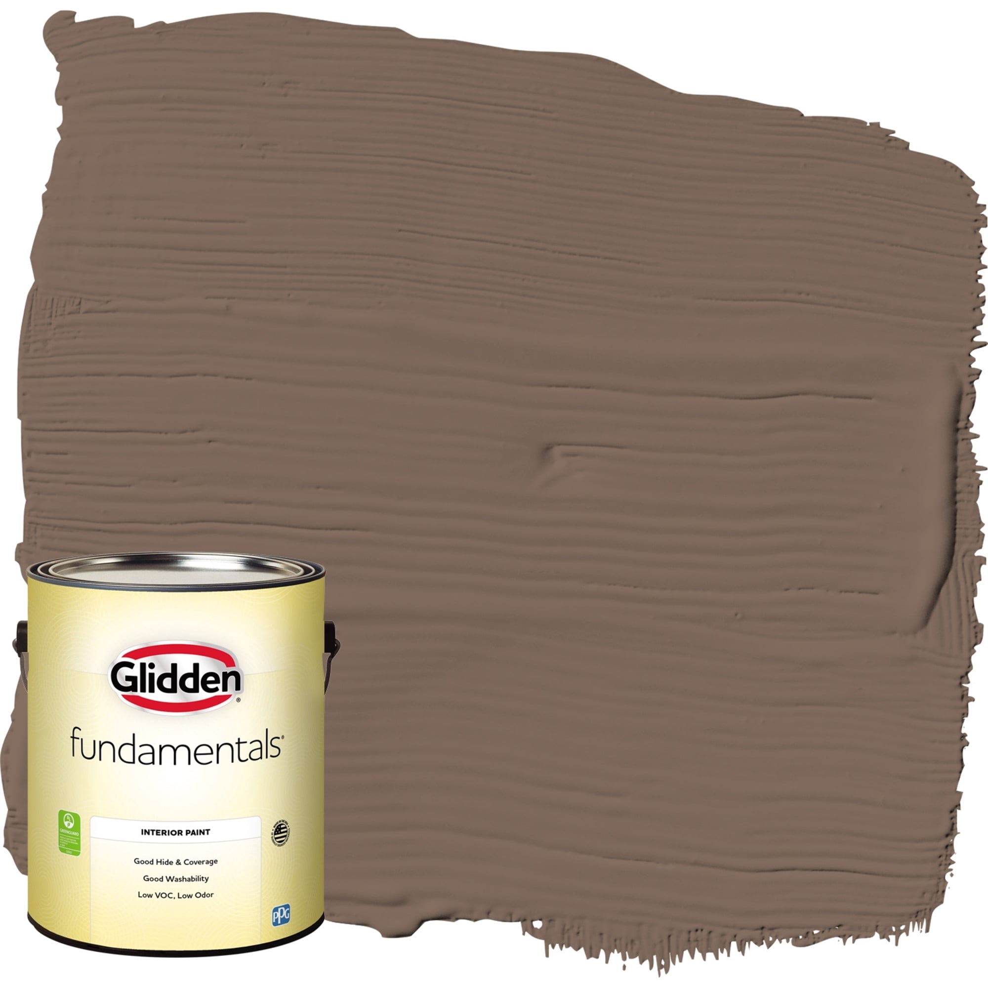 Glidden Fundamentals Warrior / Brown Eggshell Interior Paint, 1 Gallon