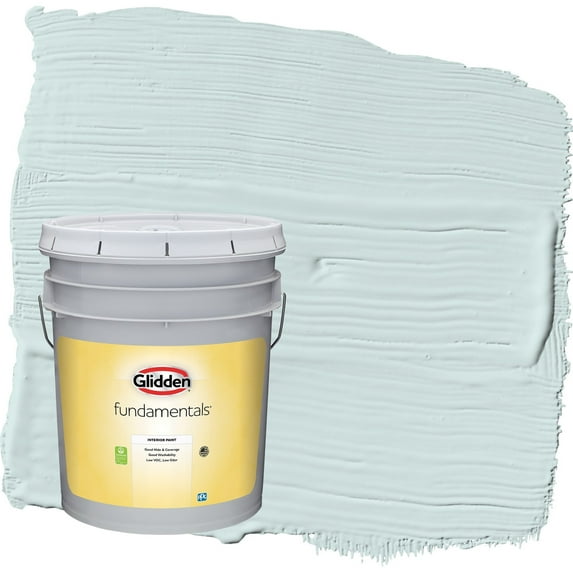 Glidden Fundamentals Watery Blue / Aqua Flat Interior Paint, 5 Gallon