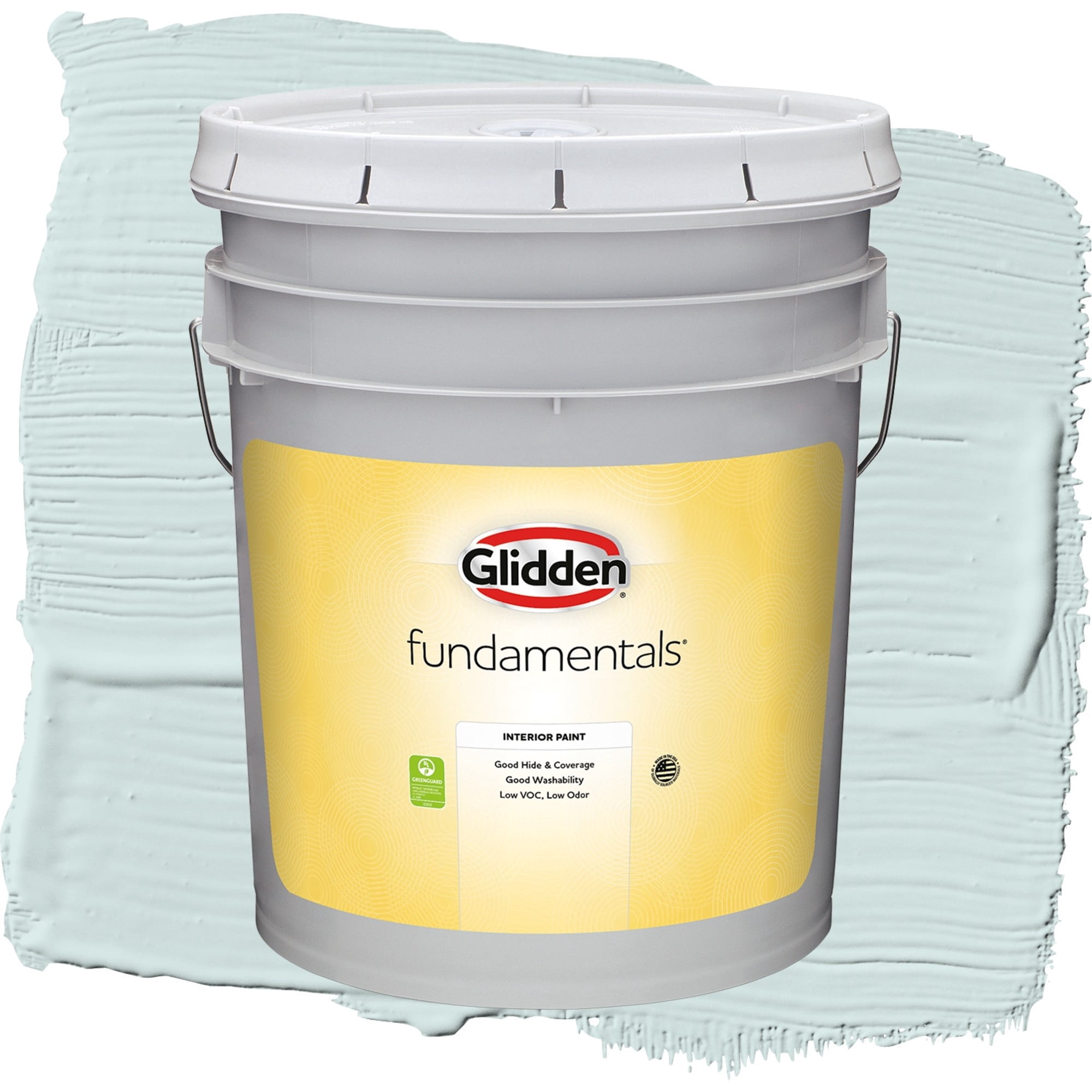 Glidden Fundamentals Watery Blue / Aqua Flat Interior Paint, 5 Gallon