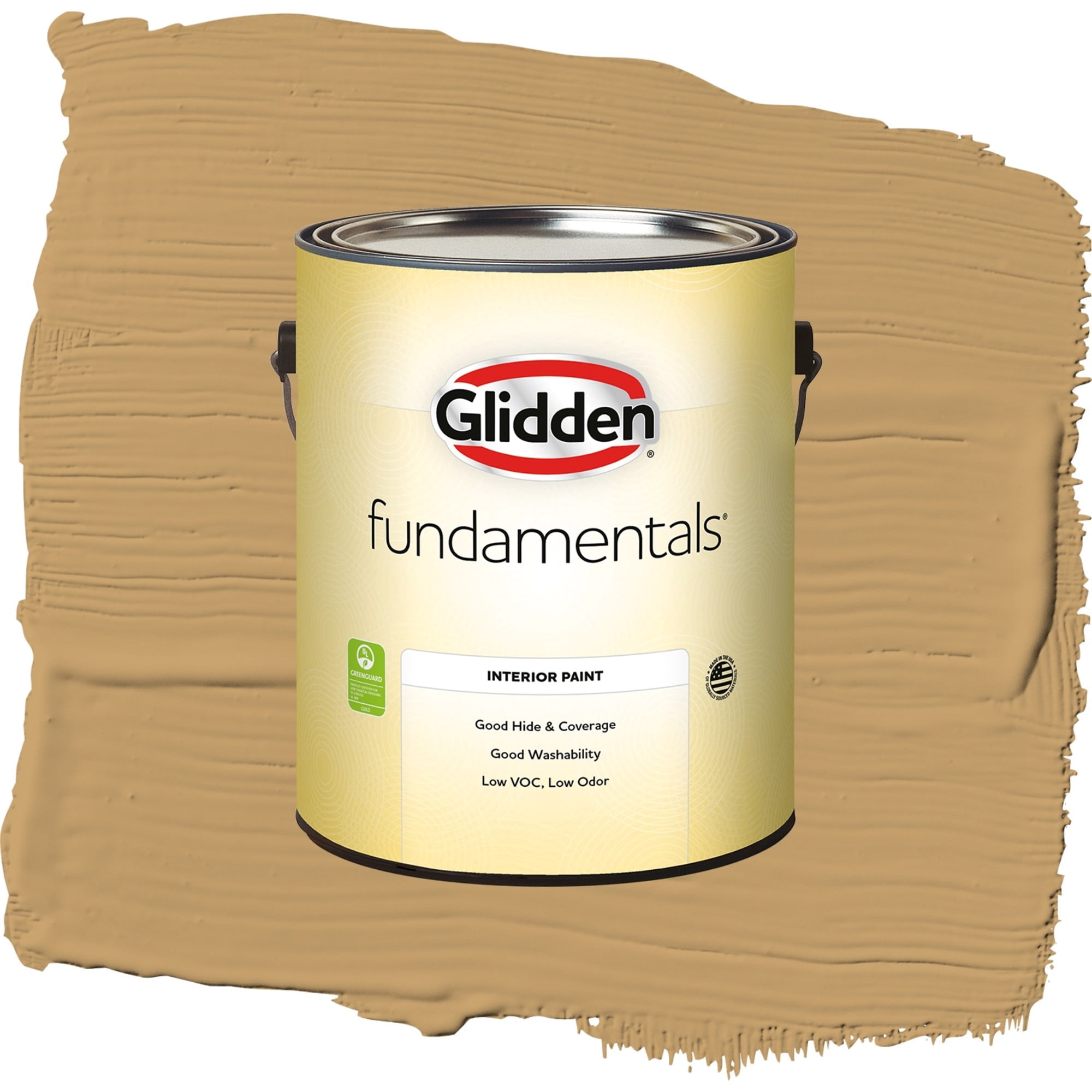 Glidden Fundamentals Welcome Home / Yellow, Flat Interior Paint, 1 Gallon