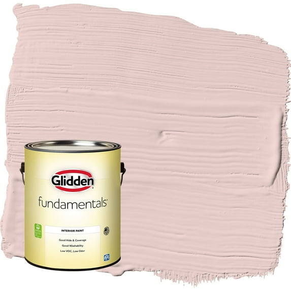 Glidden Fundamentals Whirligig / Pink Flat Interior Paint, 1 Gallon