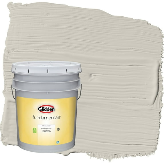 Glidden Fundamentals Whiskers / Gray Flat Interior Paint, 5 Gallon