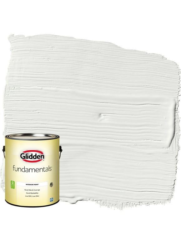 Glidden Fundamentals Interior Paint White, Eggshell, 1 Gallon