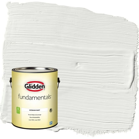 Glidden Fundamentals Grab-N-Go White Flat Interior Paint, 1 Quart
