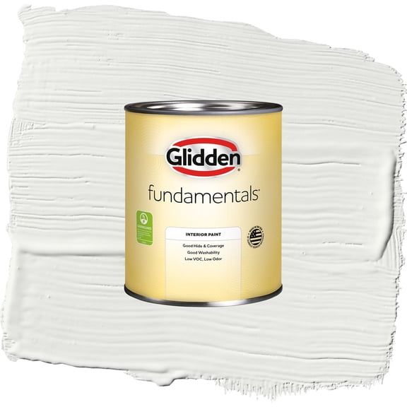 Glidden Fundamentals Grab-N-Go White Flat Interior Paint, 1 Quart
