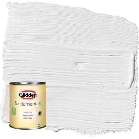 Glidden Fundamentals Grab-N-Go White Flat Interior Paint, 1 Quart