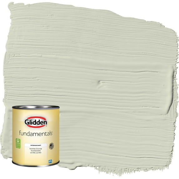 Glidden Fundamentals White Sage / Green Flat Interior Paint, 1 Quart