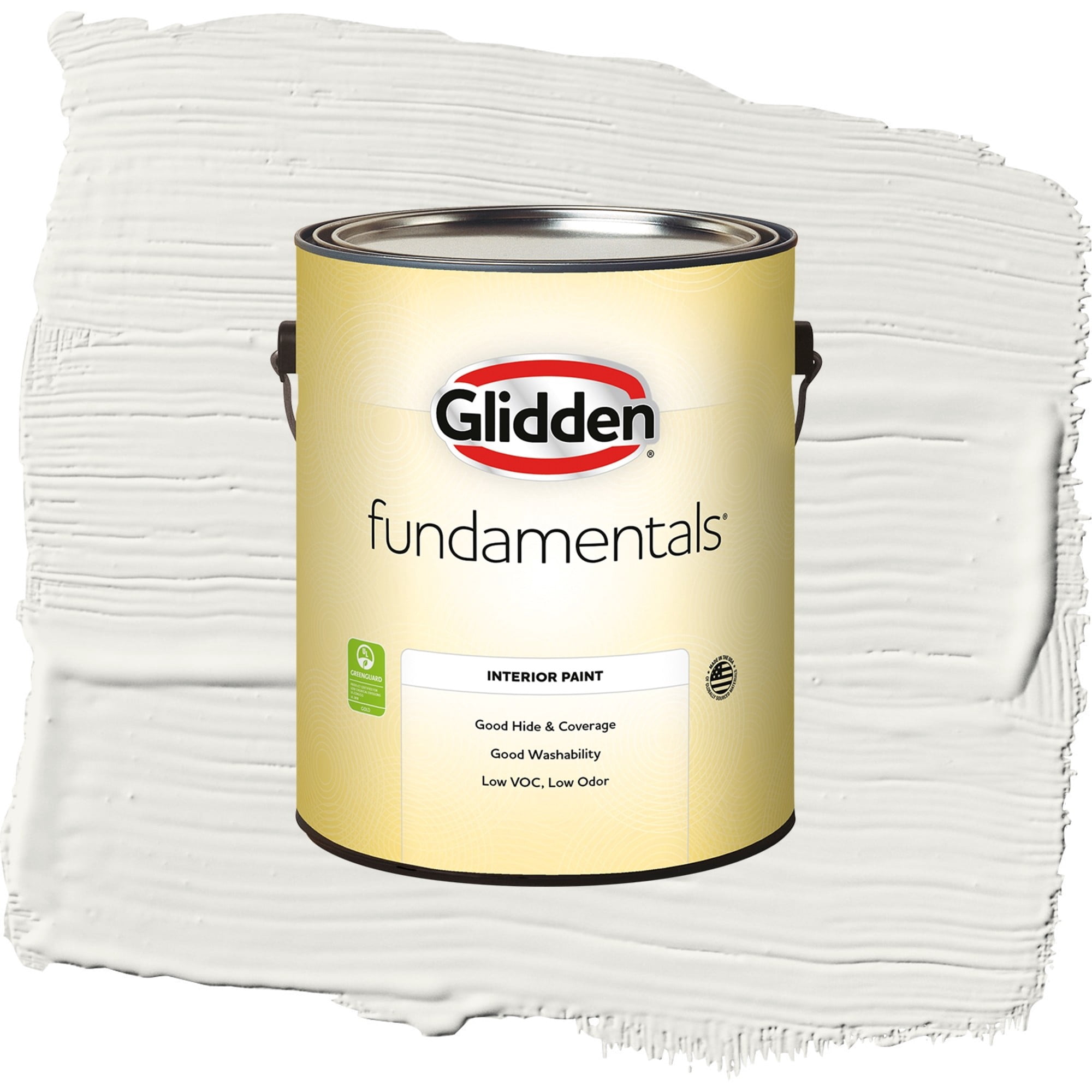 Glidden Fundamentals Willow Springs / White Flat Interior Paint, 1 Quart