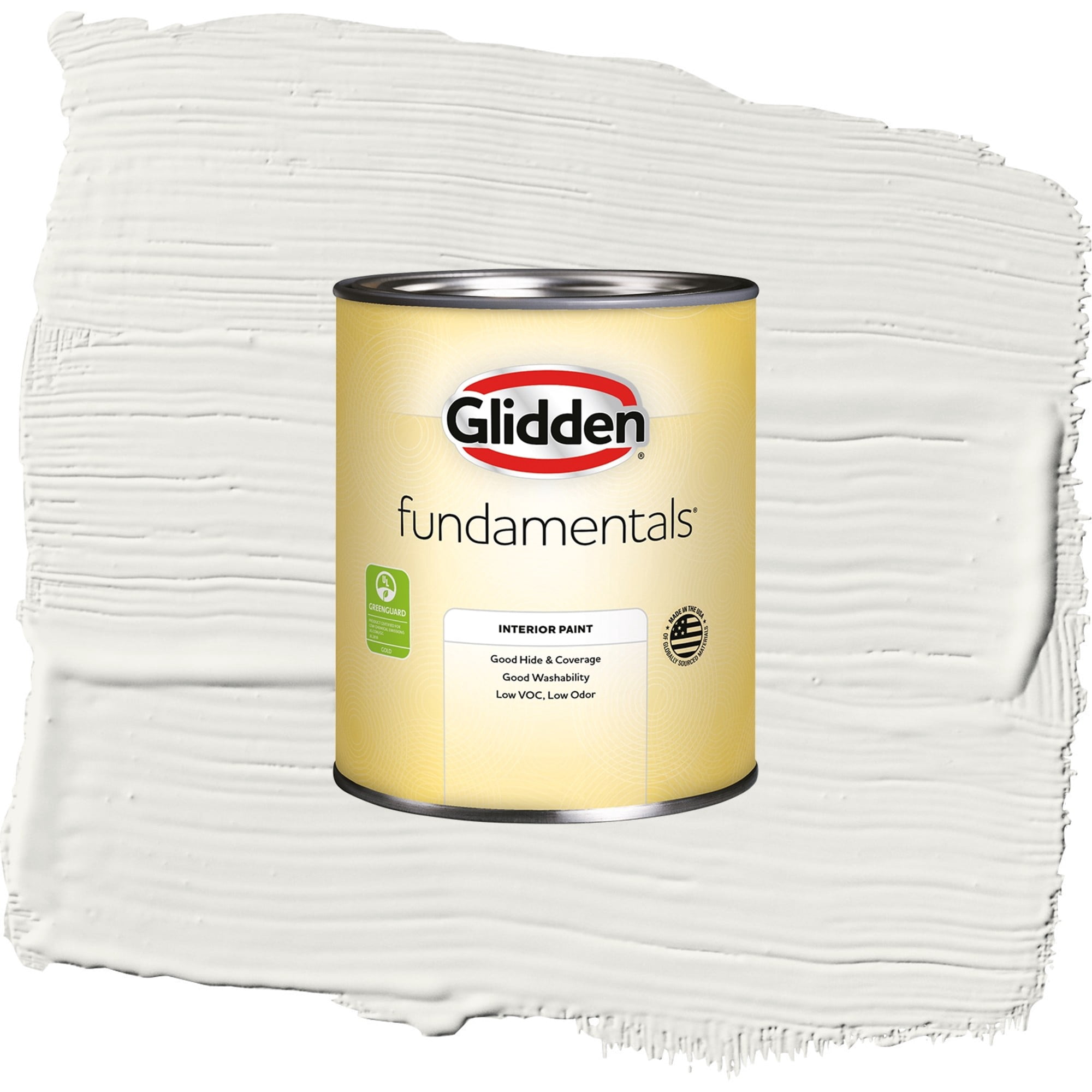 Glidden Fundamentals Willow Springs / White Flat Interior Paint, 1 Quart