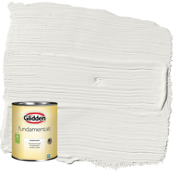 Glidden Fundamentals Willow Springs / White Flat Interior Paint, 1 Quart