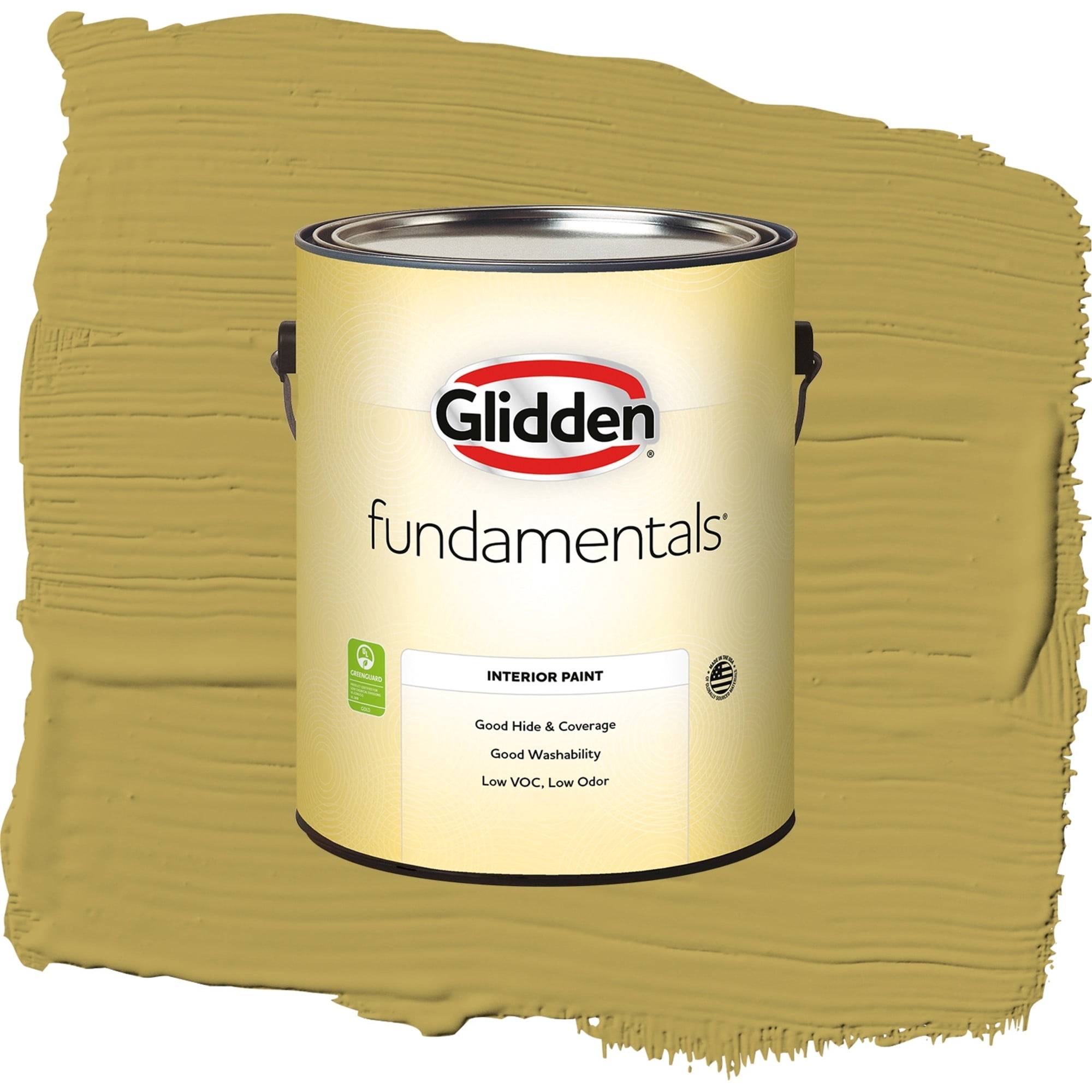 Glidden Fundamentals Woolen Mittens / Green, Flat Interior Paint, 1 Gallon