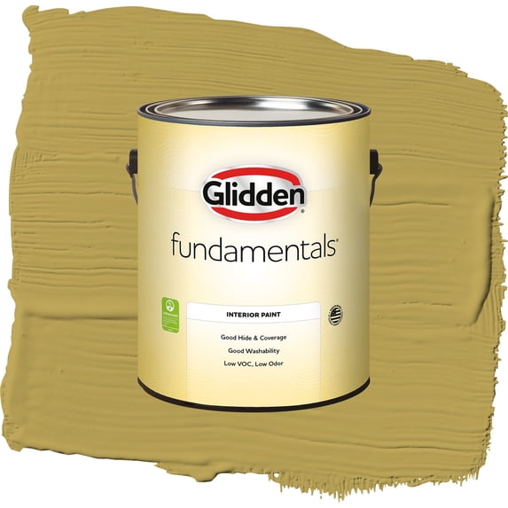 Glidden Fundamentals Woolen Mittens / Green, Semi-Gloss Interior Paint, 1 Gallon