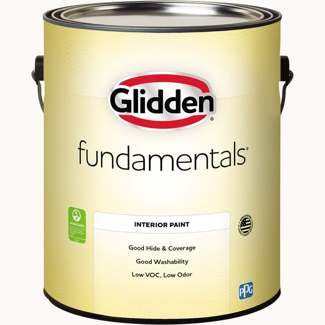 Glidden Fundamentals Interior Wall Paint, Tintable, Flat, 1 Gallon