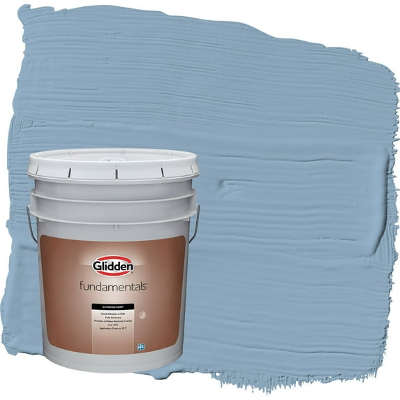 Glidden Fundamentals Kaleidoscope / Blue Satin Exterior Paint, 5 Gallon