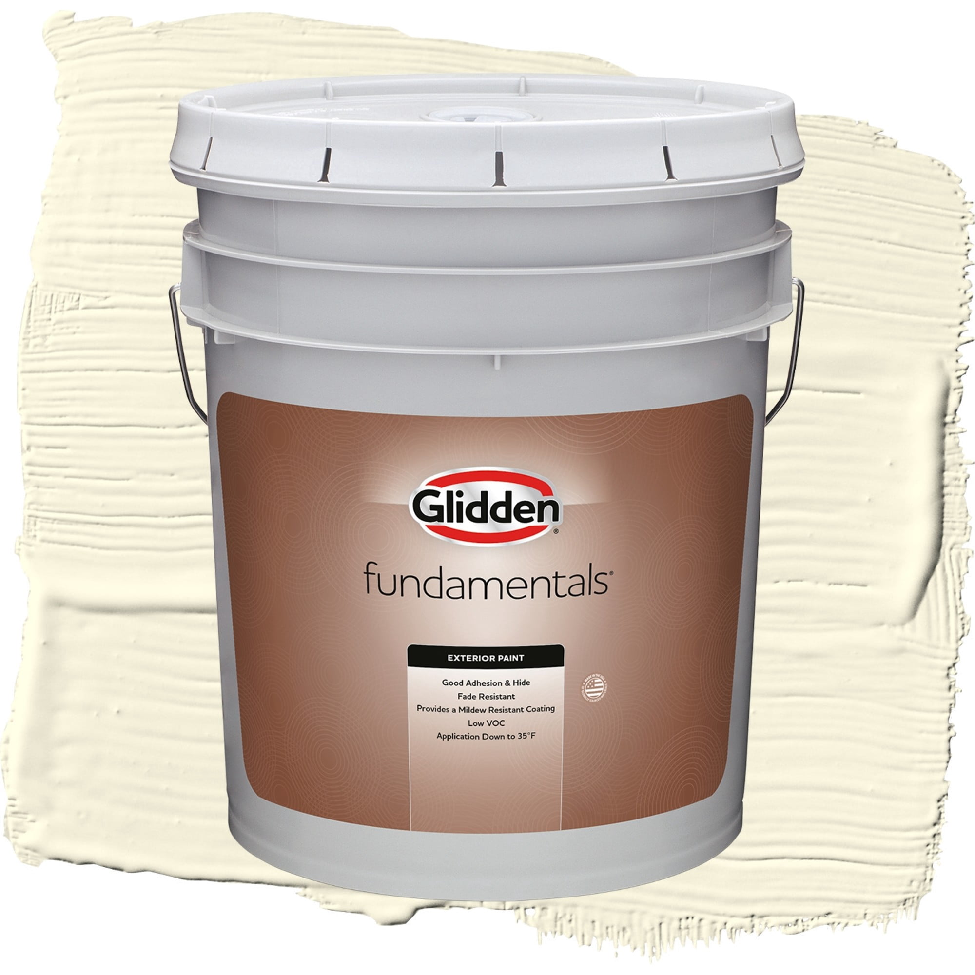 Glidden Fundamentals Lotus Flower / Yellow, Satin Exterior Paint, 5 Gallon