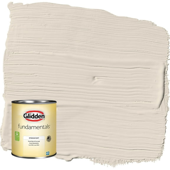 Glidden Fundamentals Maybe Mushroom / Gray Flat Interior Paint, 1 Quart