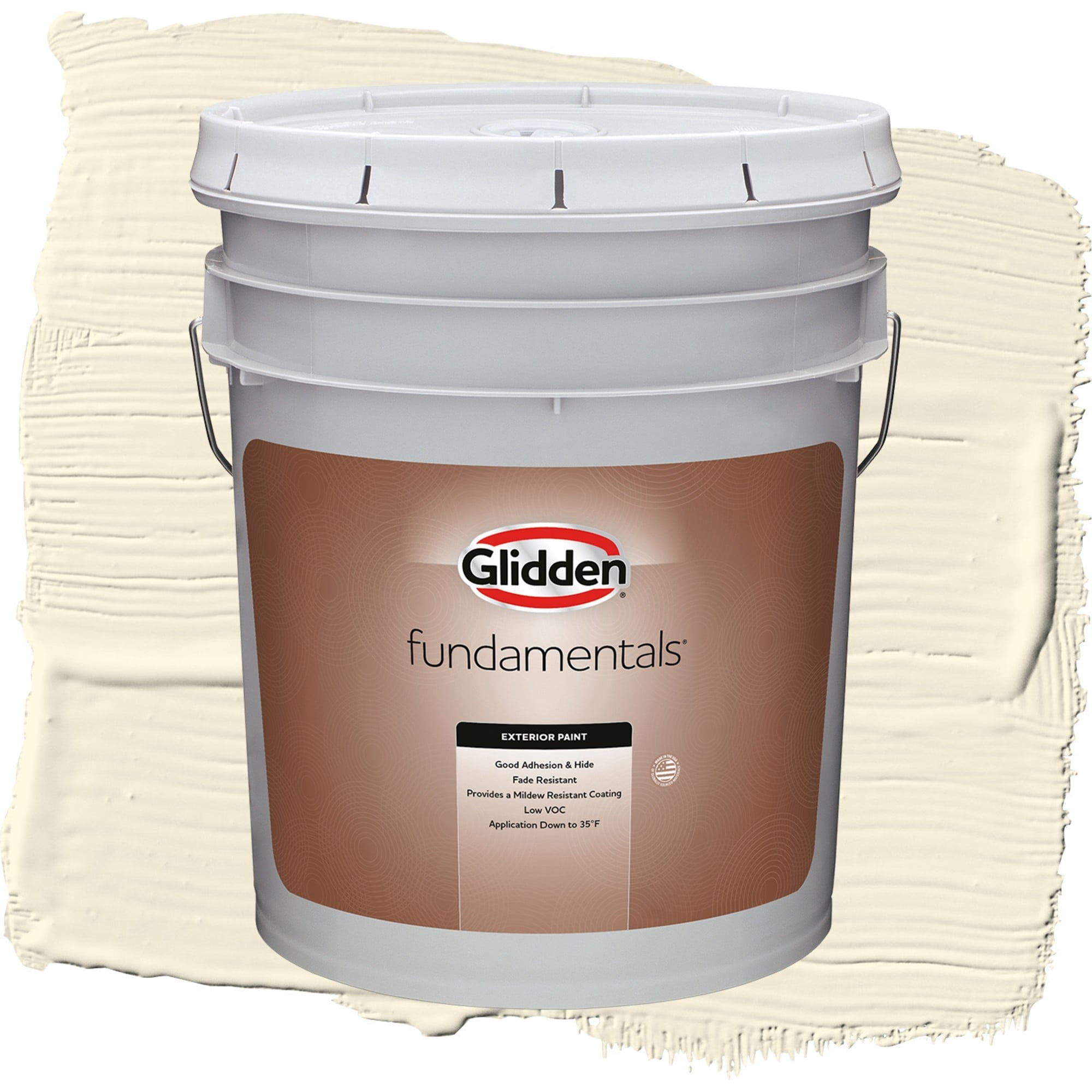 Glidden Fundamentals Mesa Beige / Yellow, Satin Exterior Paint, 5 Gallon
