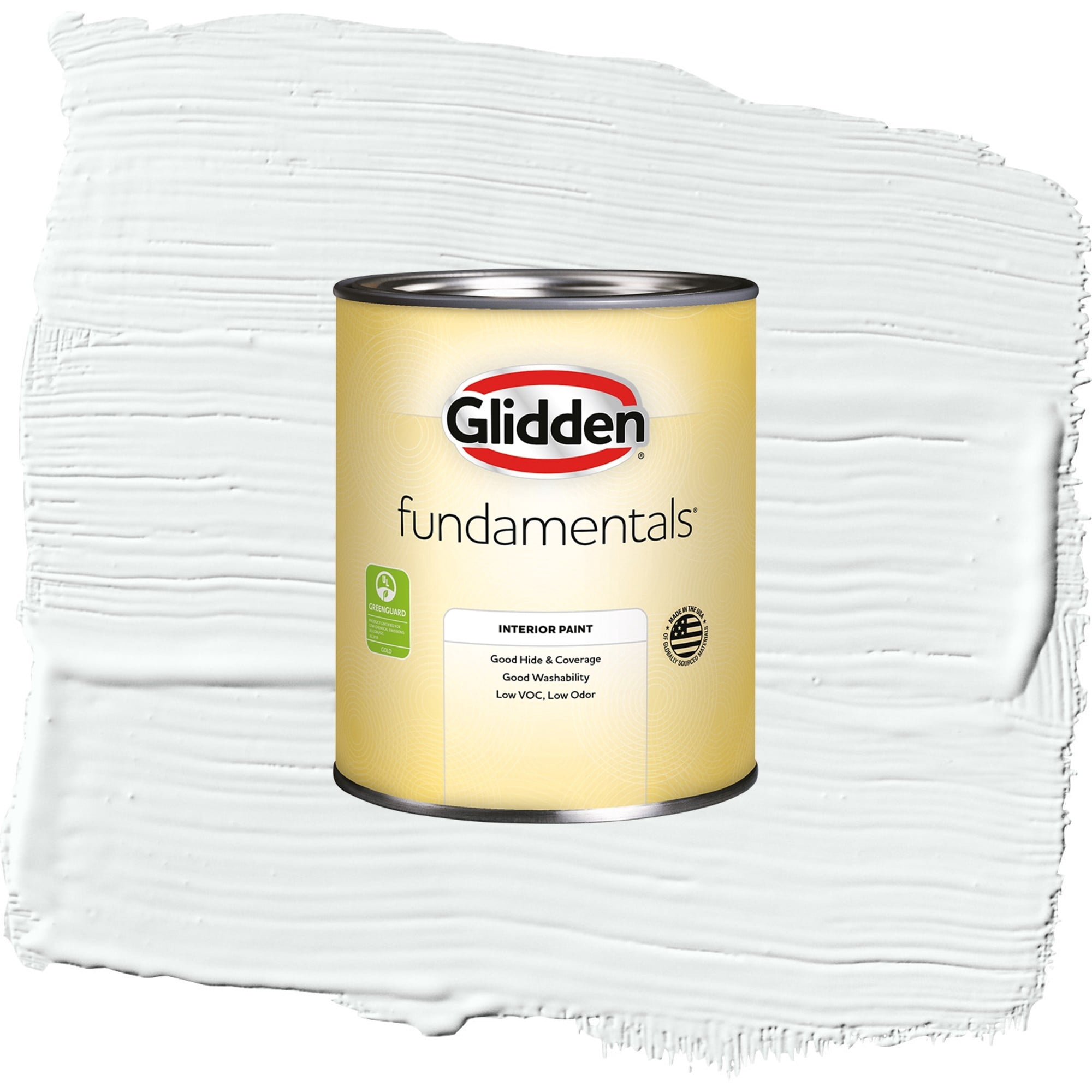 Glidden Fundamentals Moonlit Snow / Gray, Eggshell Interior Paint, 1 Quart