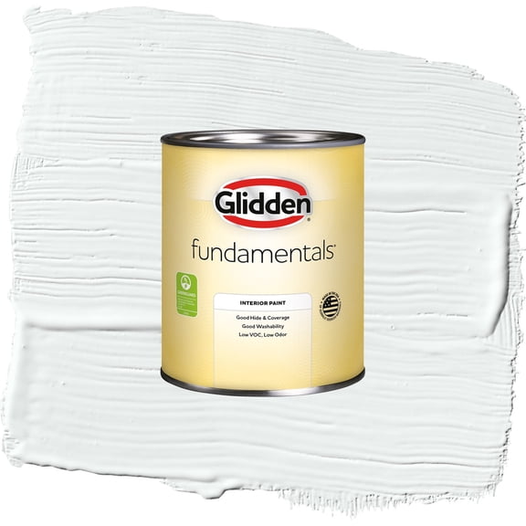 Glidden Fundamentals Moonlit Snow / Gray, Flat Interior Paint, 1 Quart