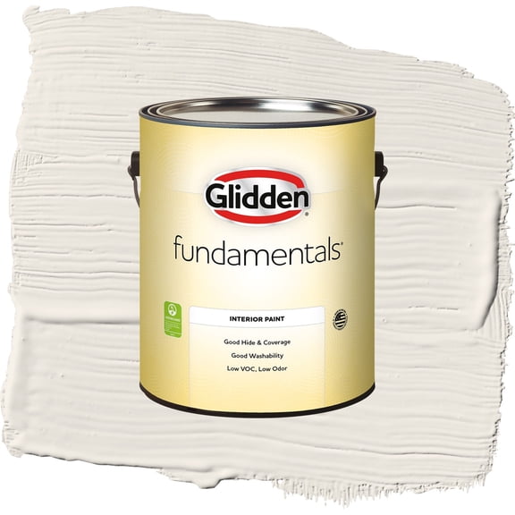 Glidden Fundamentals Mountain Gray Flat Interior Paint and Primer, 1 Gallon