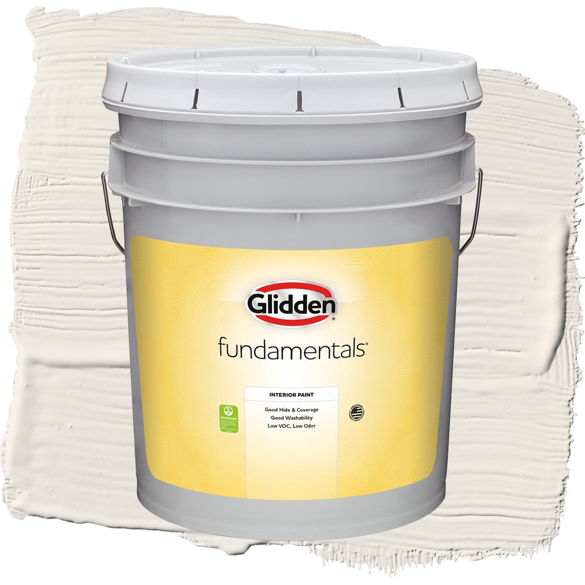 Glidden Fundamentals Mountain Gray Flat Interior Paint and Primer, 5 Gallons