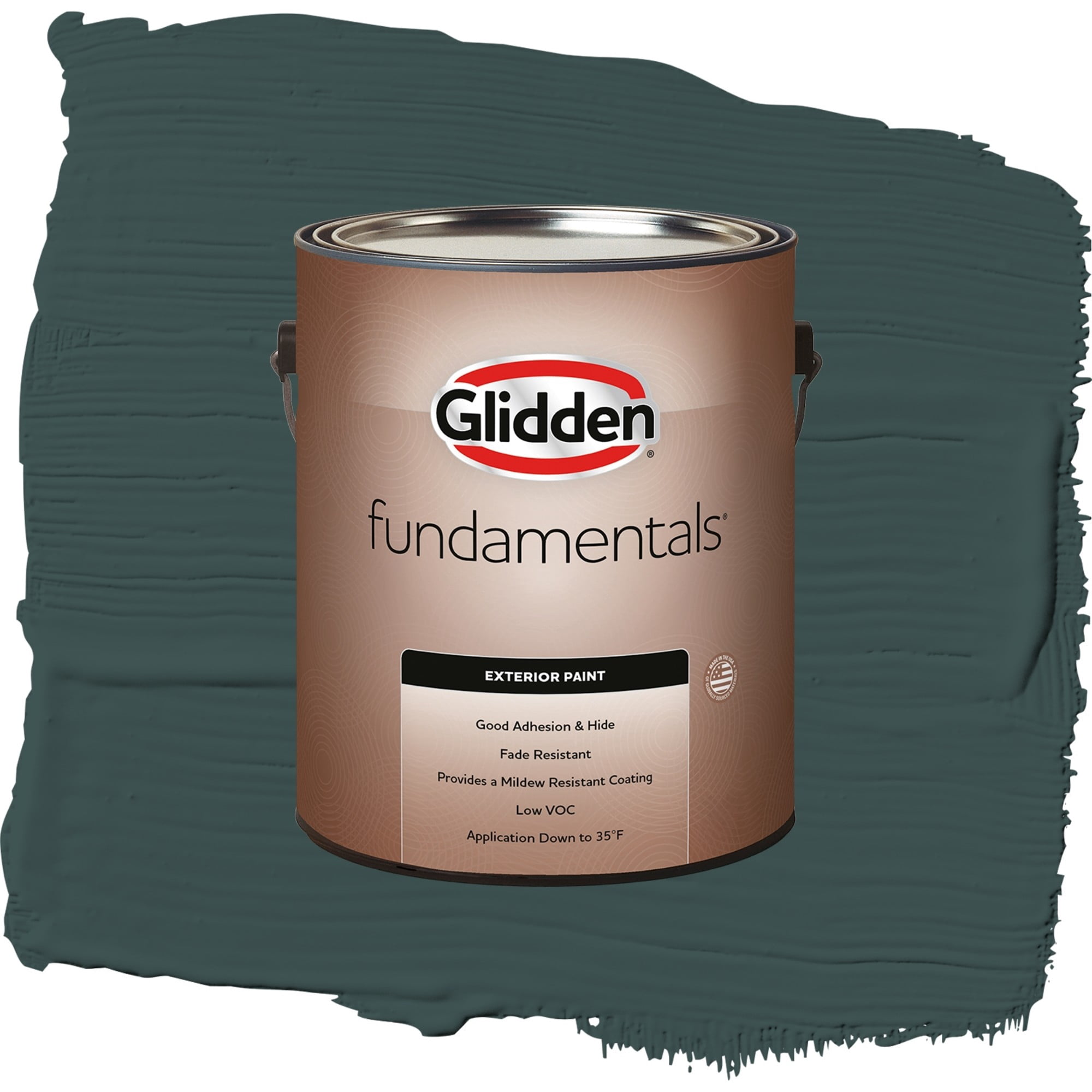 Glidden Fundamentals Night Watch Satin Exterior Paint and Primer, 1 Gallon