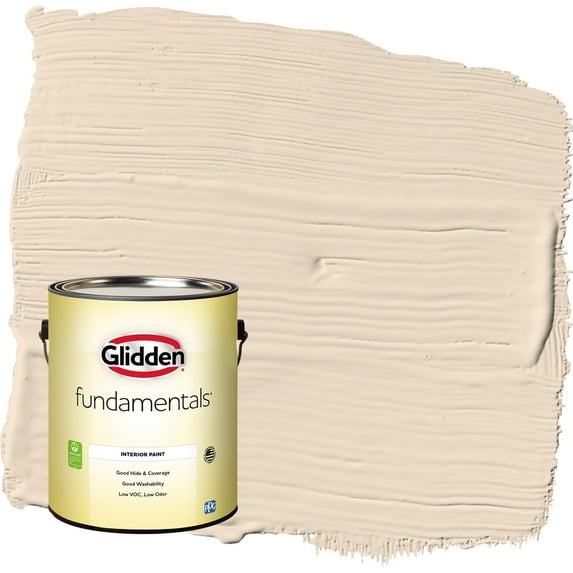 Glidden Fundamentals Oatmeal Cookie / Beige Flat Interior Paint, 1 Gallon