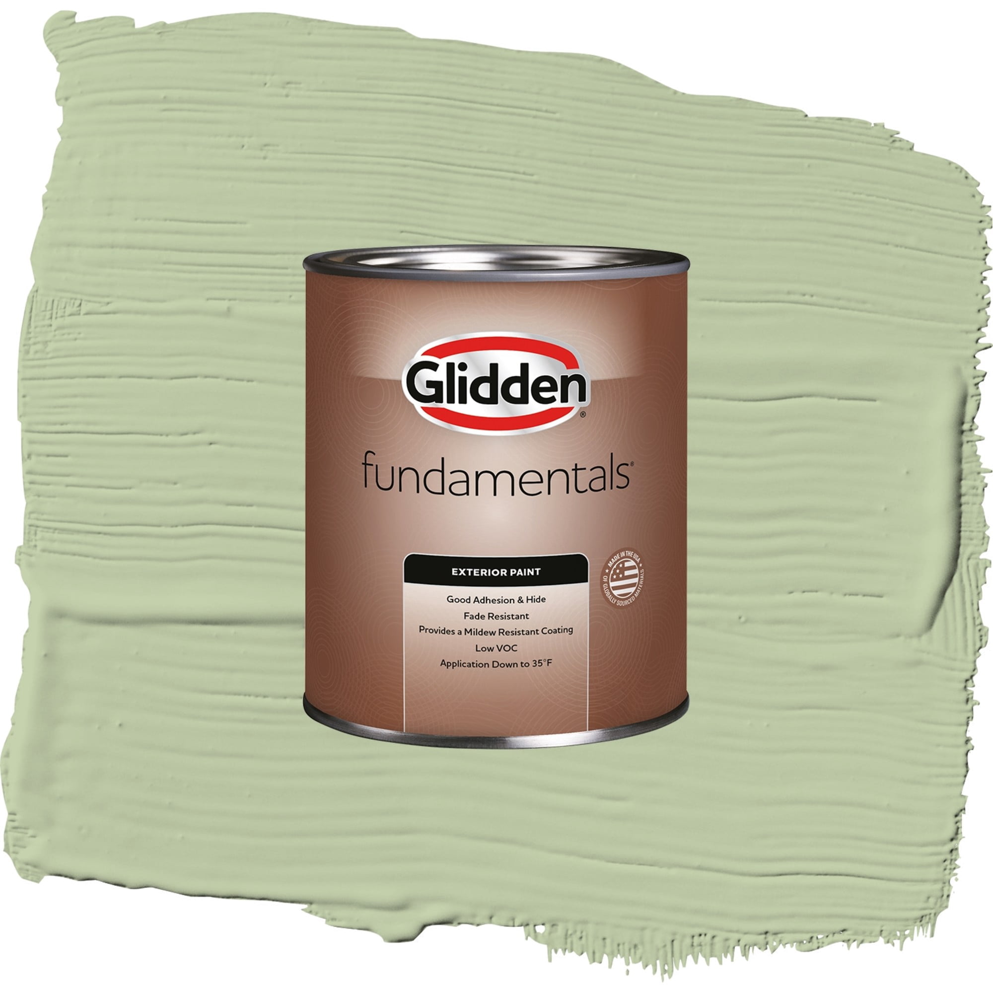 Glidden Fundamentals Quaking Grass / Green, Flat Exterior Paint, 1 Quart