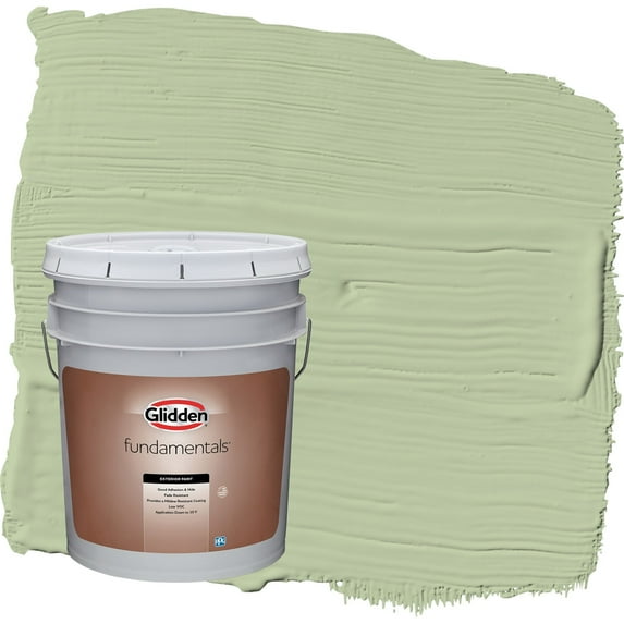 Glidden Fundamentals Quaking Grass / Green Flat Exterior Paint, 5 Gallon