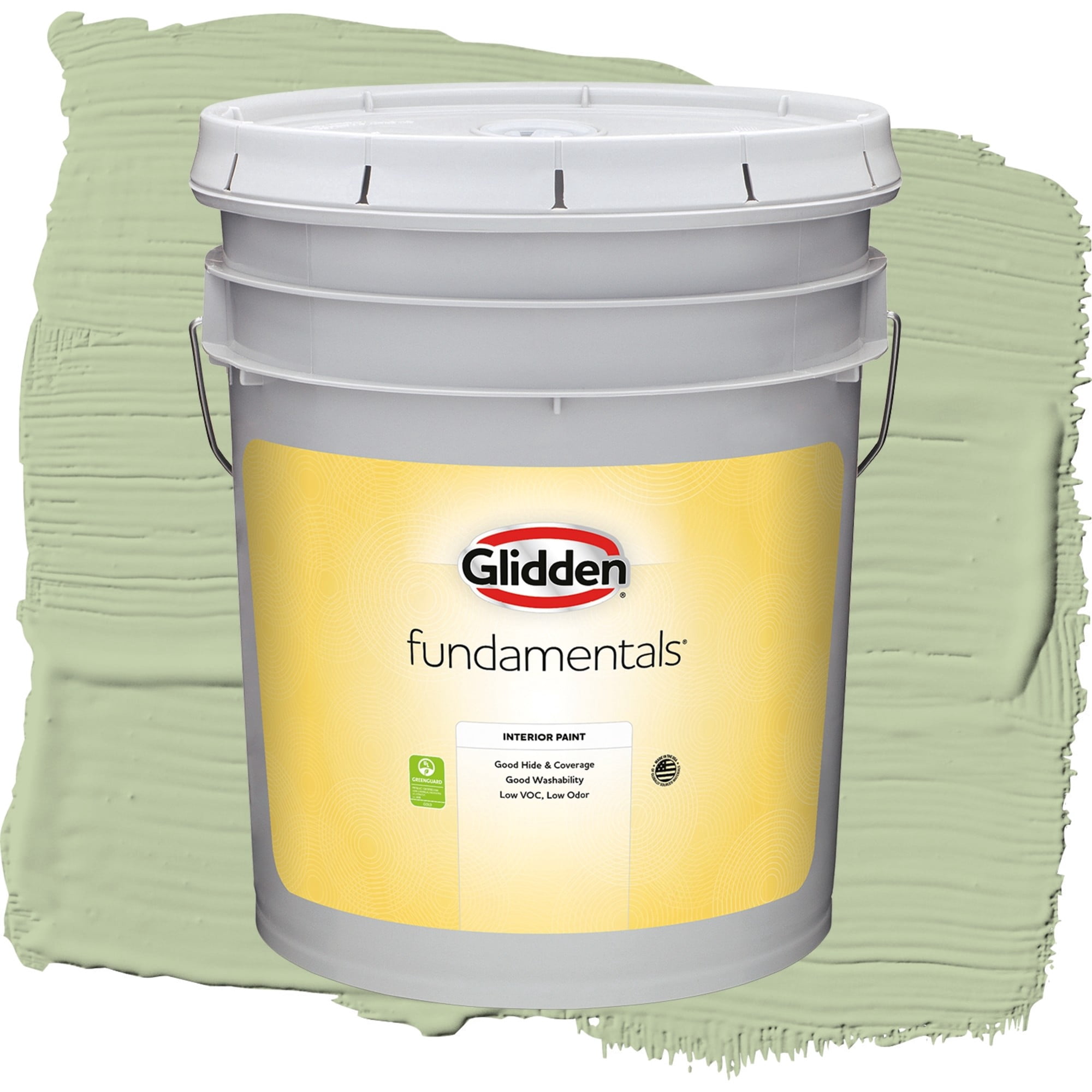 Glidden Fundamentals Quaking Grass Flat Interior Paint and Primer, 5 Gallons