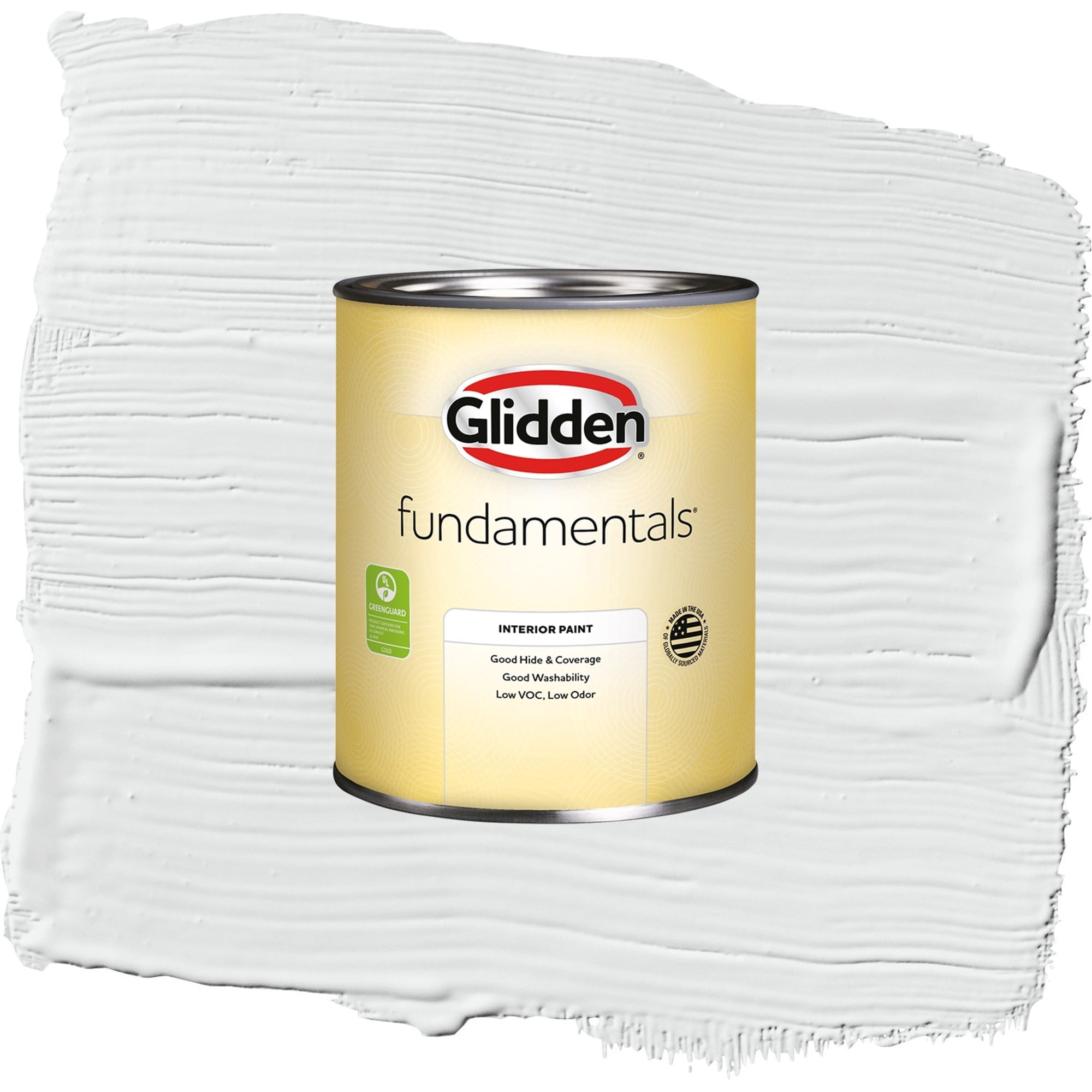 Glidden Fundamentals Radisson / White Eggshell Interior Paint, 1 Quart