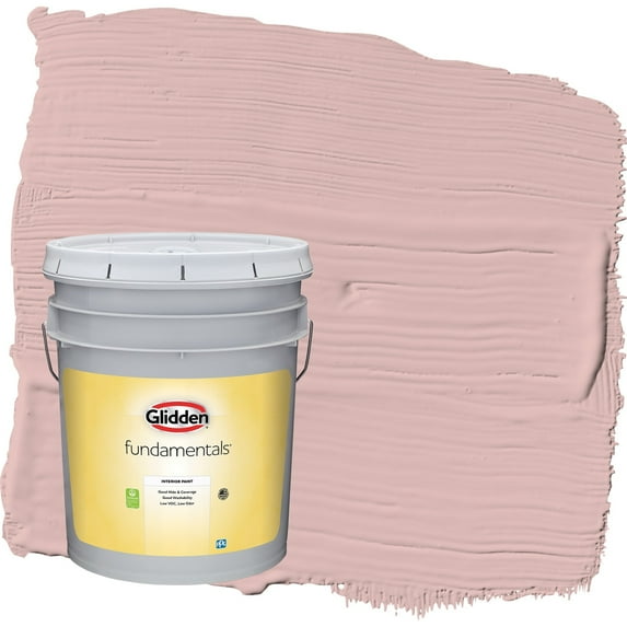Glidden Fundamentals Rose Hip / Pink Eggshell Interior Paint, 5 Gallon