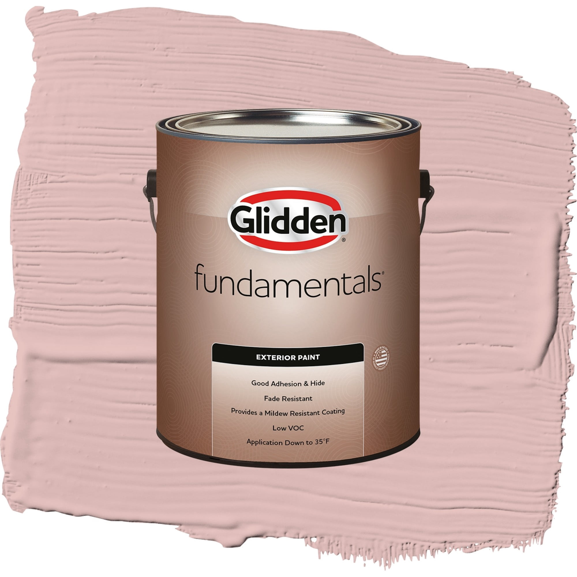 Glidden Fundamentals Rose Hip / Pink, Flat Exterior Paint, 1 Gallon
