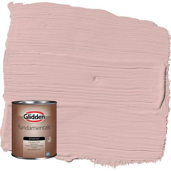 Glidden Fundamentals Rose Hip / Pink Satin Exterior Paint, 1 Gallon