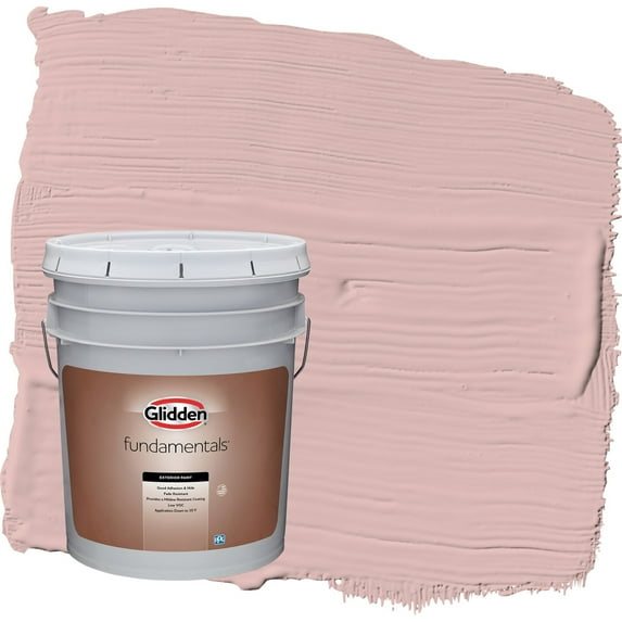 Glidden Fundamentals Rose Hip / Pink Satin Exterior Paint, 1 Quart